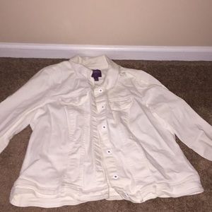 White jean jacket